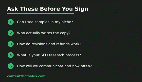 Key questions to ask before signing a content writing contract