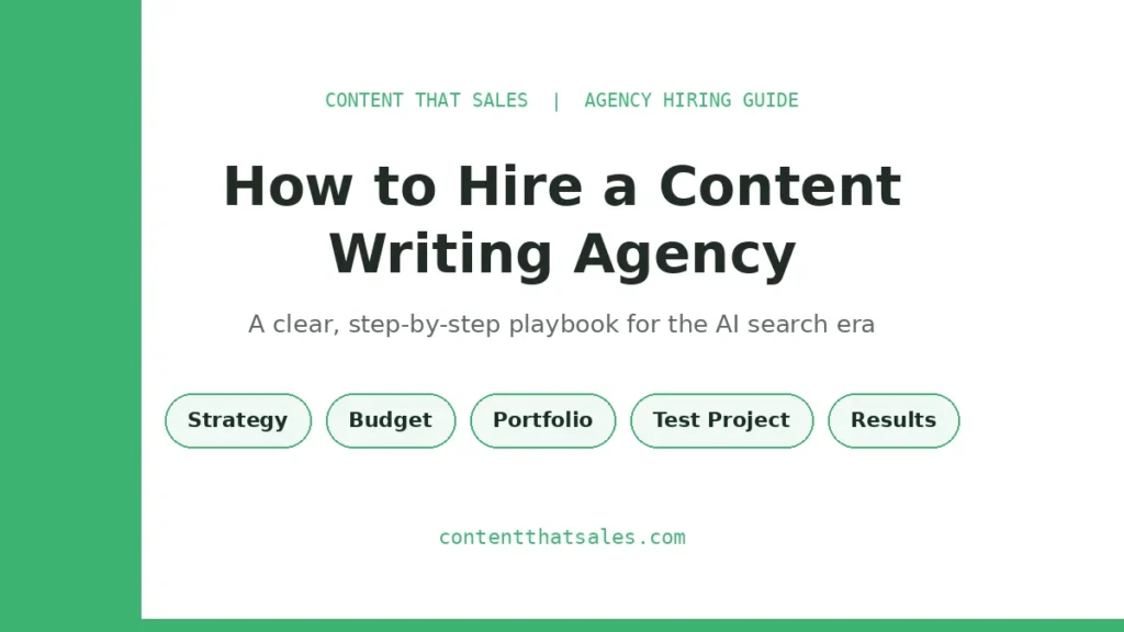 How to hire a content writing agency step-by-step guide