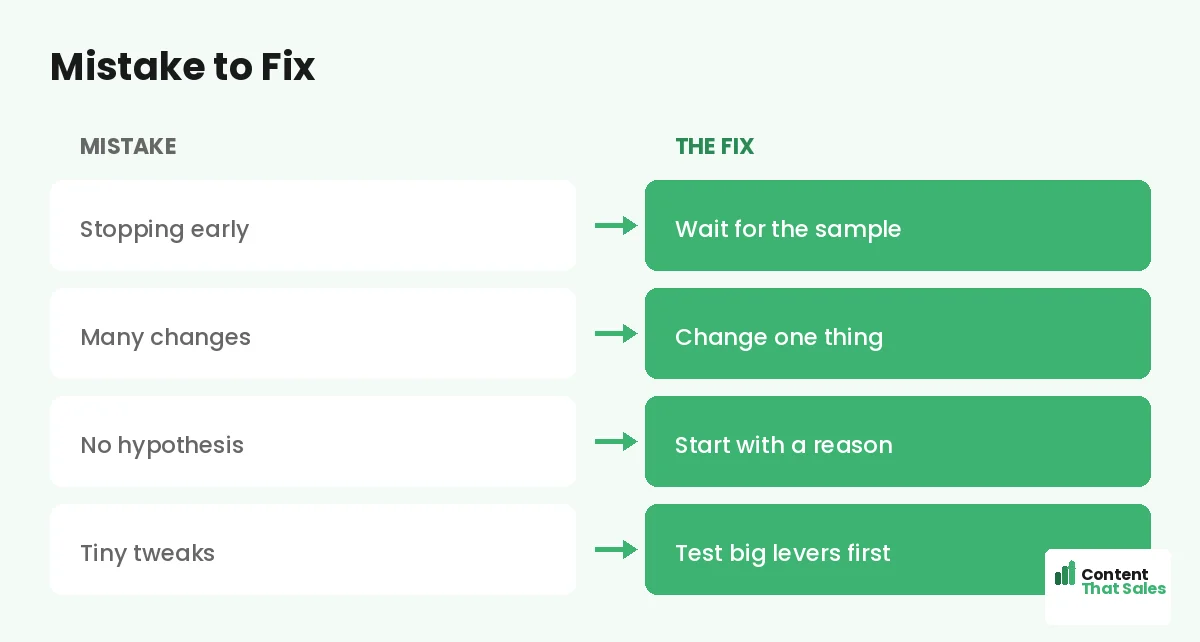 Mistake to fix by Content That Sales