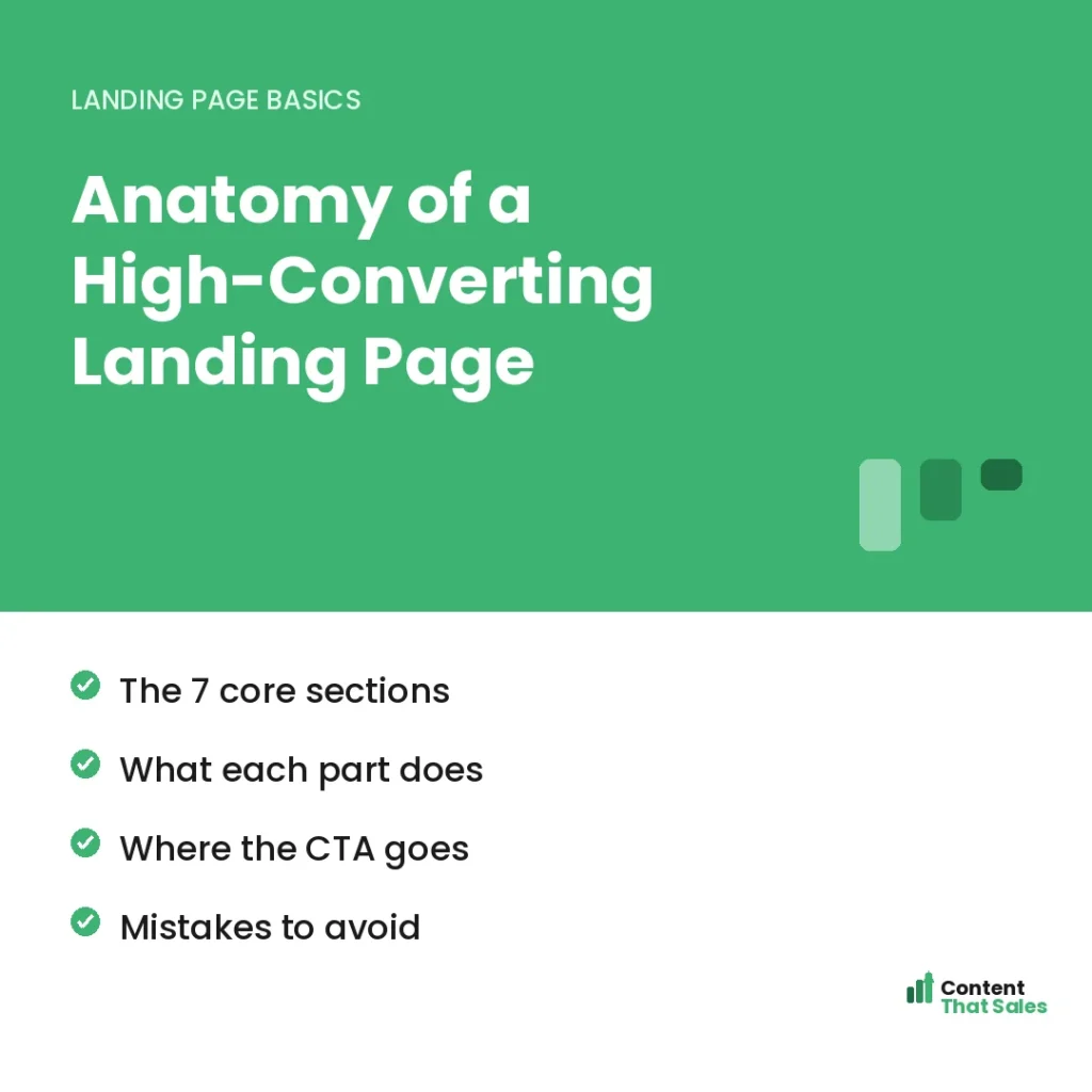 Anatomy of a high-converting landing page by Content That Sales