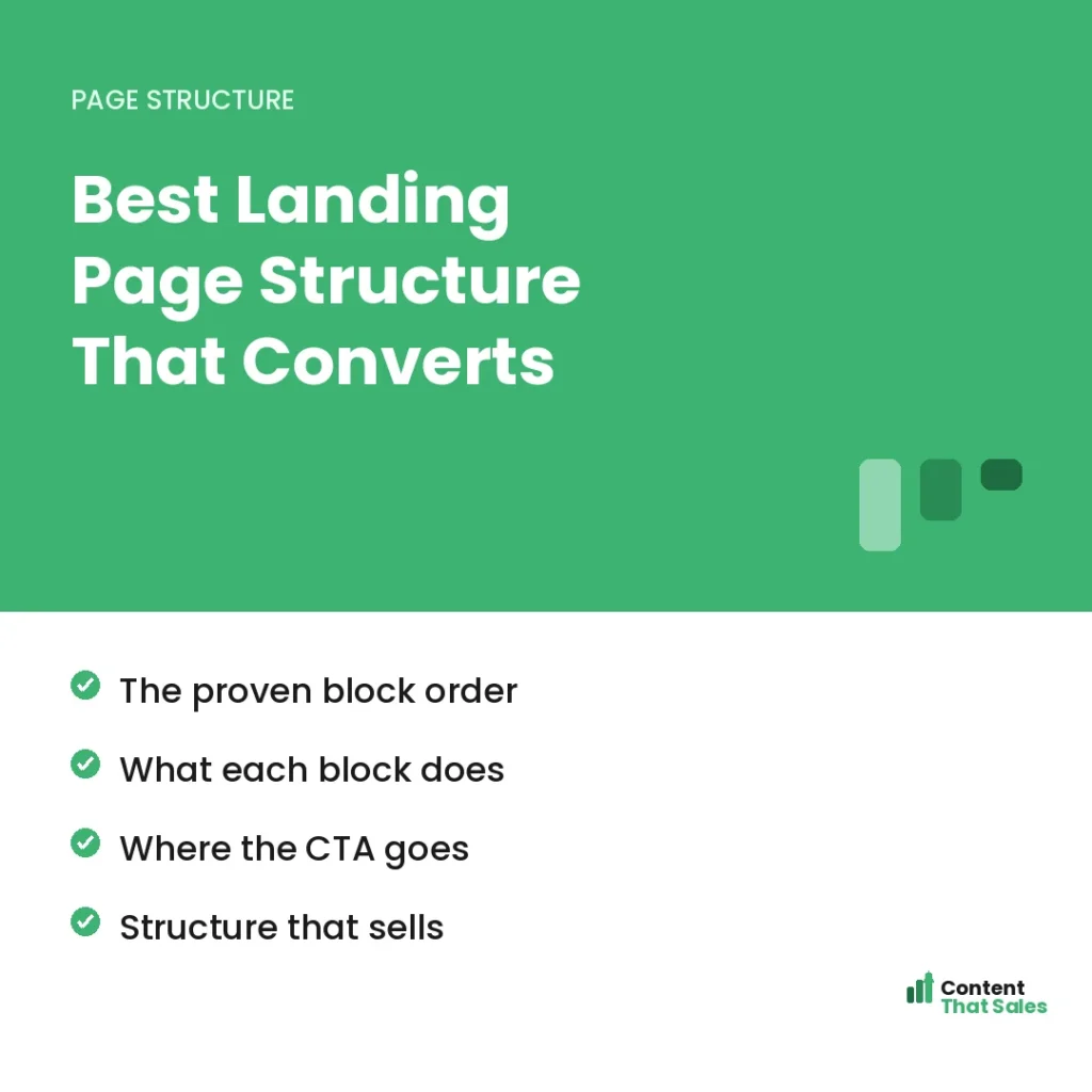 Best landing page structure that converts by Content That Sales