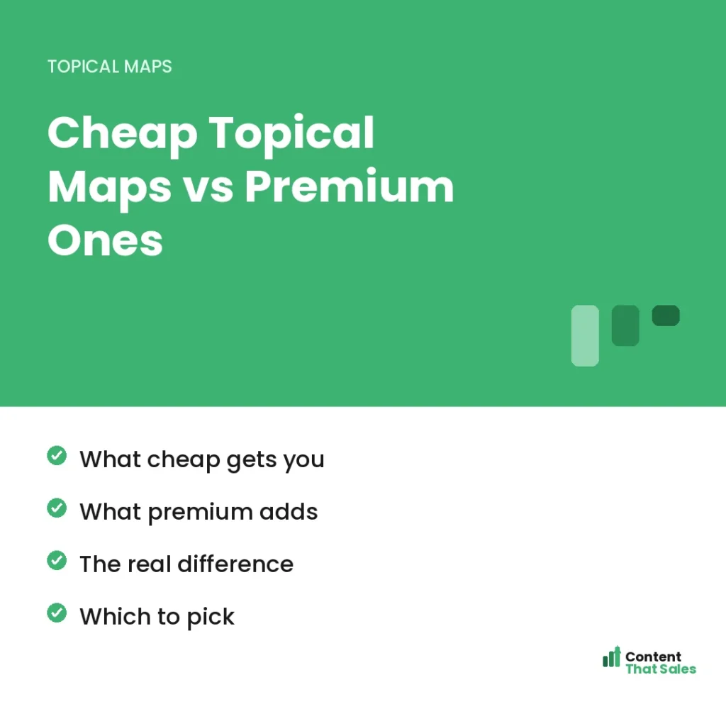 Cheap topical maps vs premium ones by Content That Sales