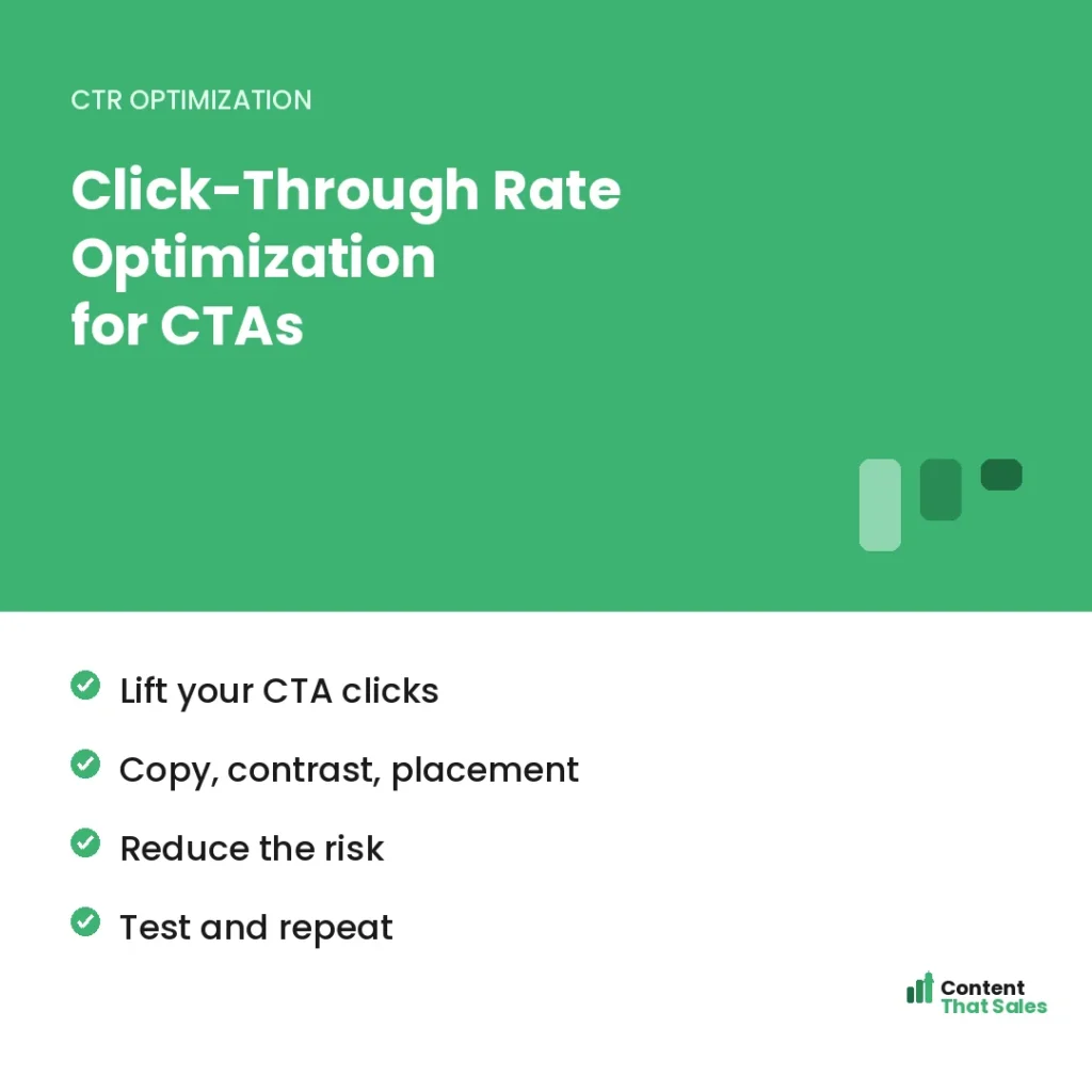 Click-through rate optimization for CTAs by Content That Sales