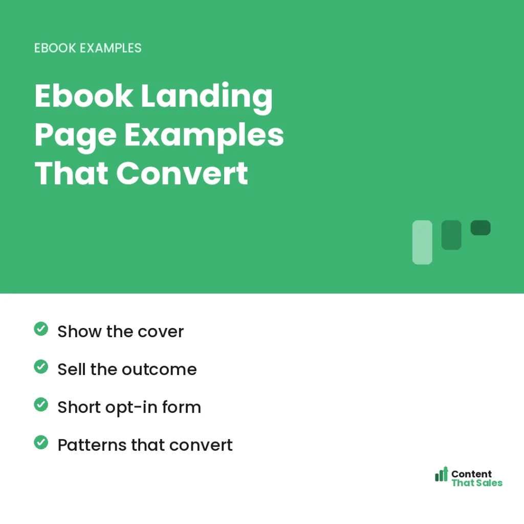 Ebook landing page examples that convert by Content That Sales
