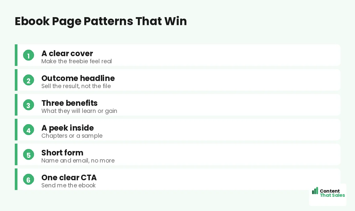 Ebook page patterns that win by Content That Sales