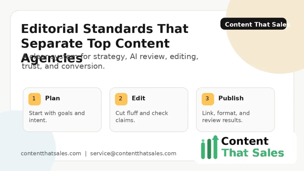 editorial standards that separate top content agencies