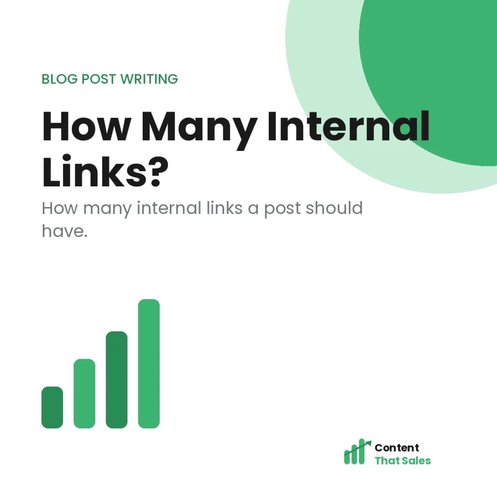 How many internal links should a blog post have