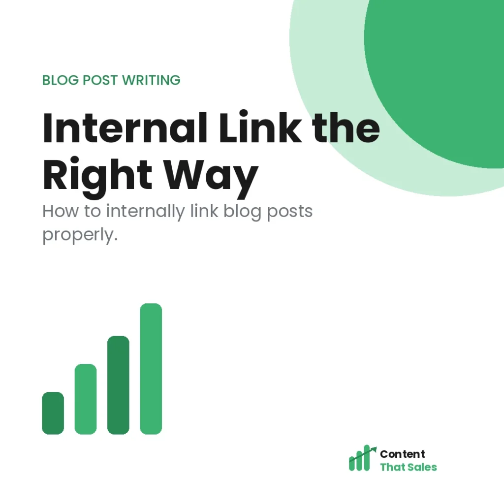 How to internally link blog posts the right way