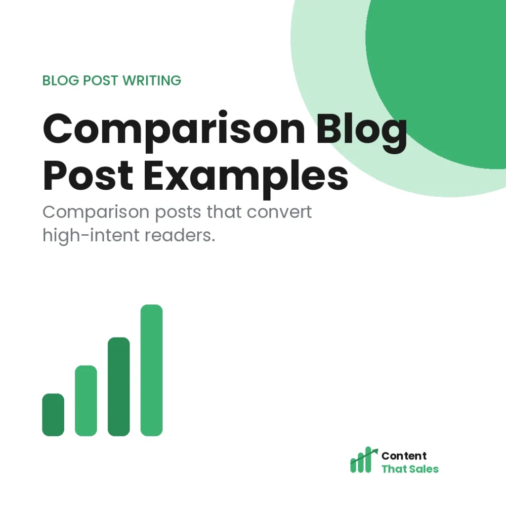Comparison blog post examples that convert