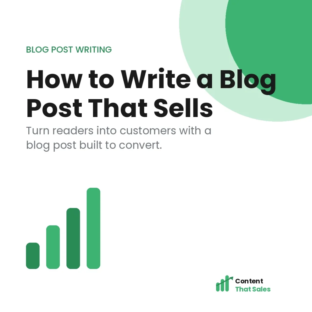 How to write a blog post that sells