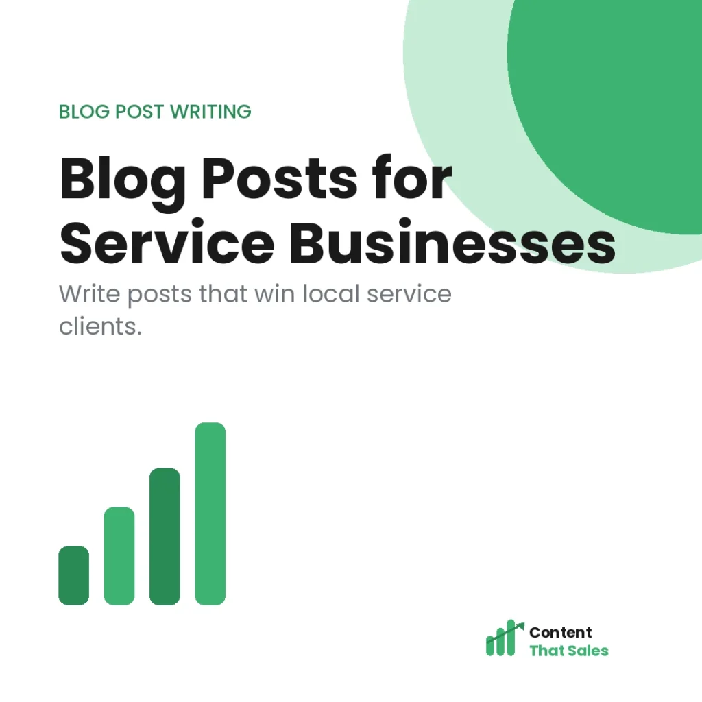 How to write blog posts for service businesses