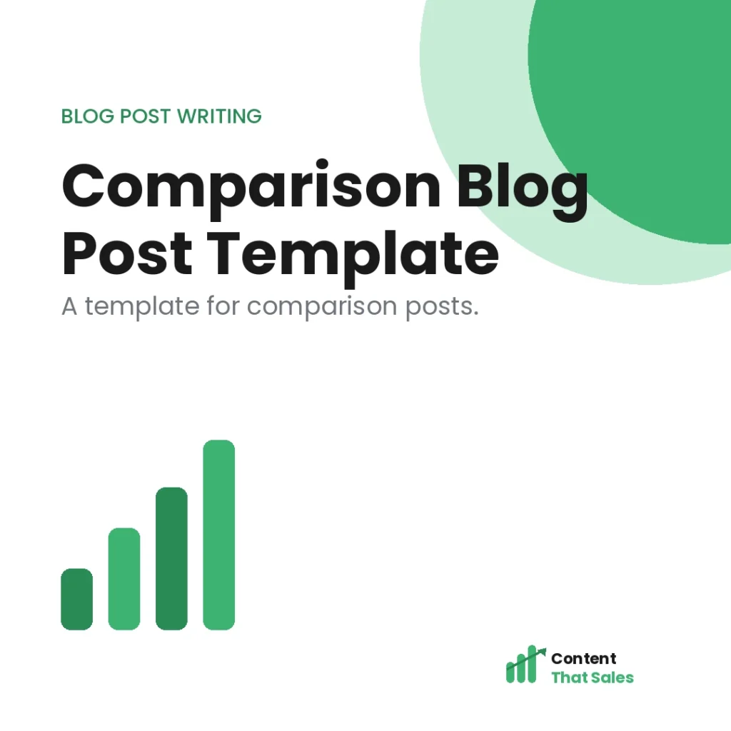 Comparison blog post template