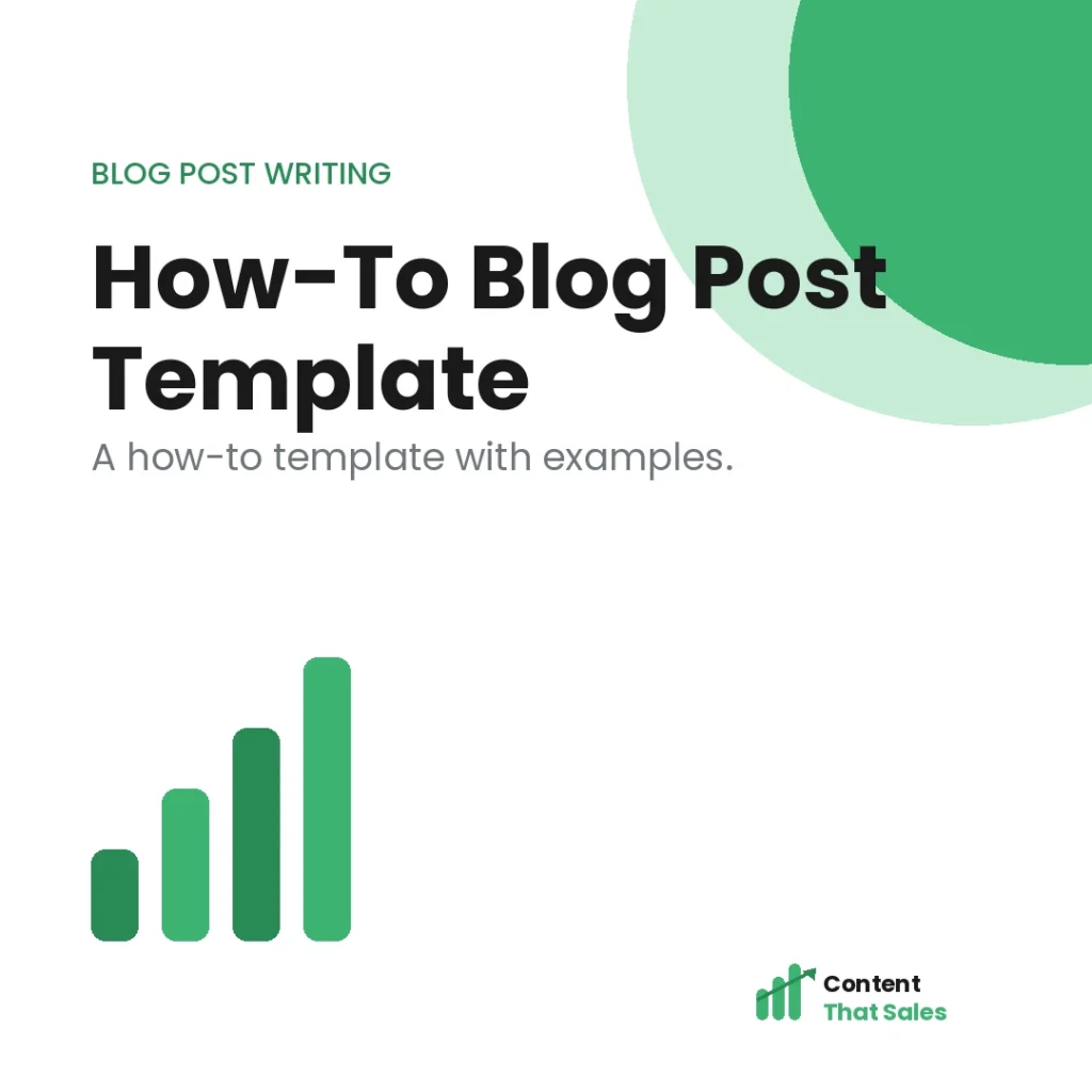 How-to blog post template with examples