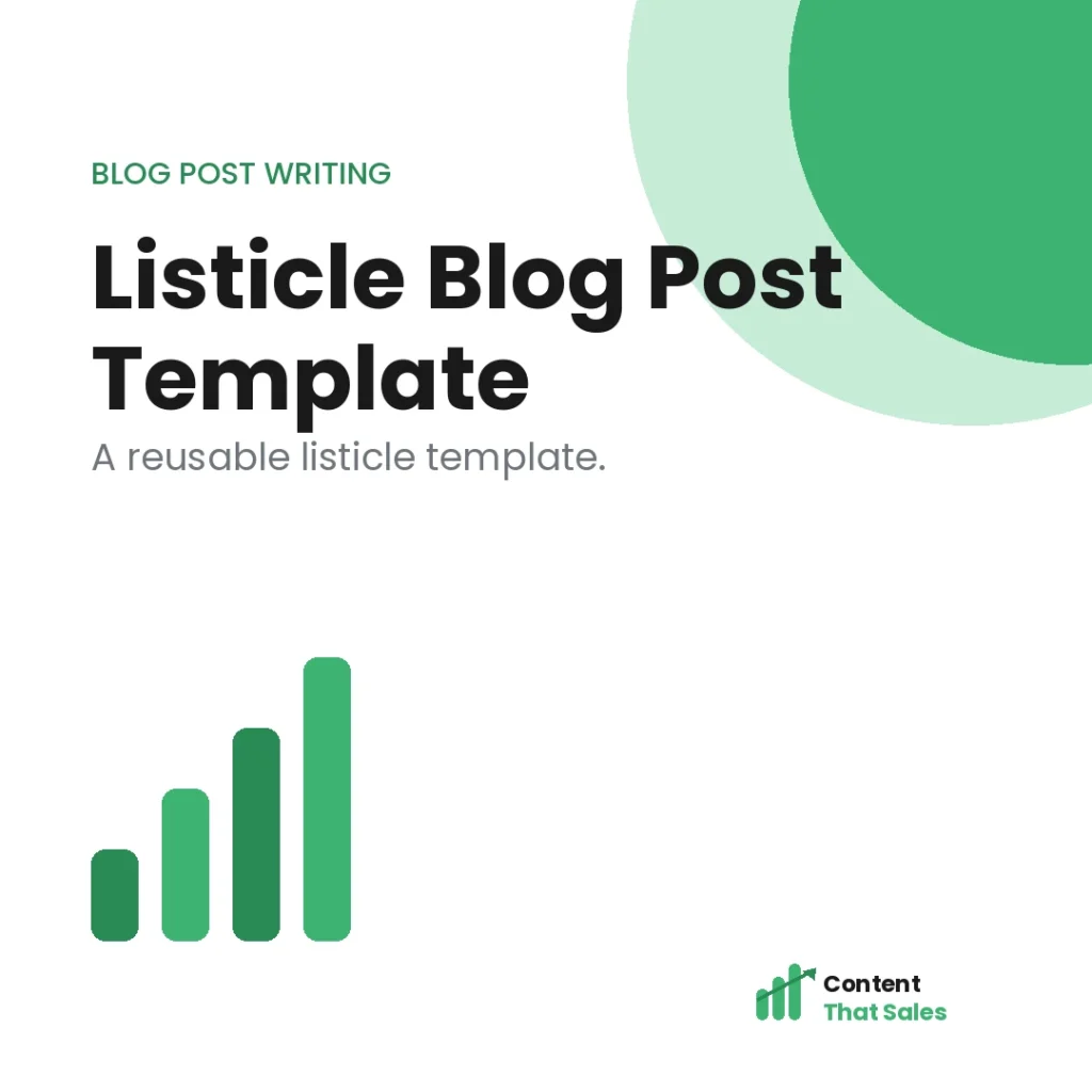 Listicle blog post template