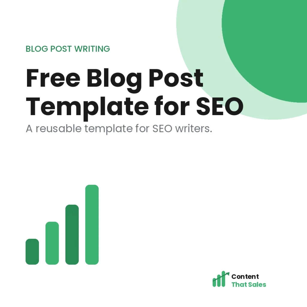 Free blog post template for SEO writers