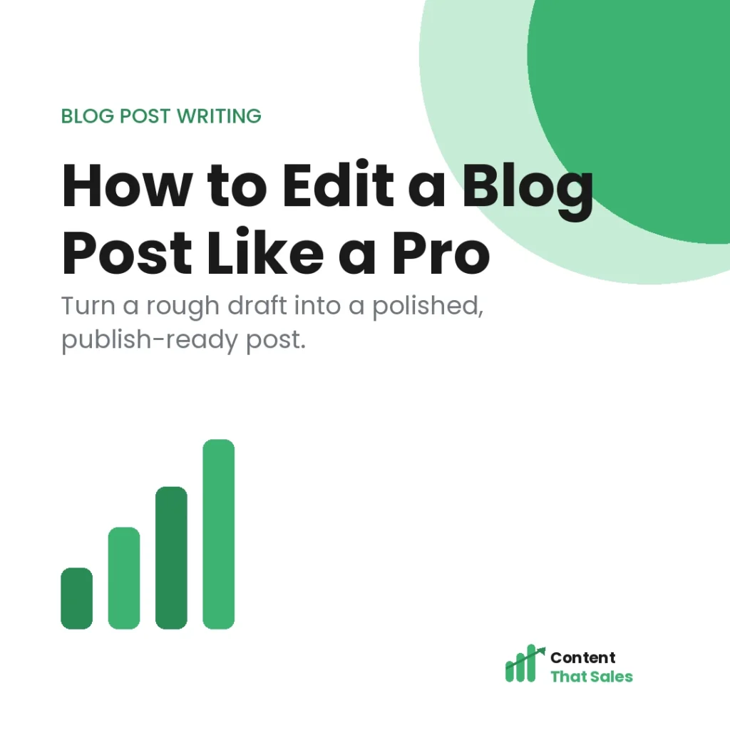 How to edit a blog post like a pro