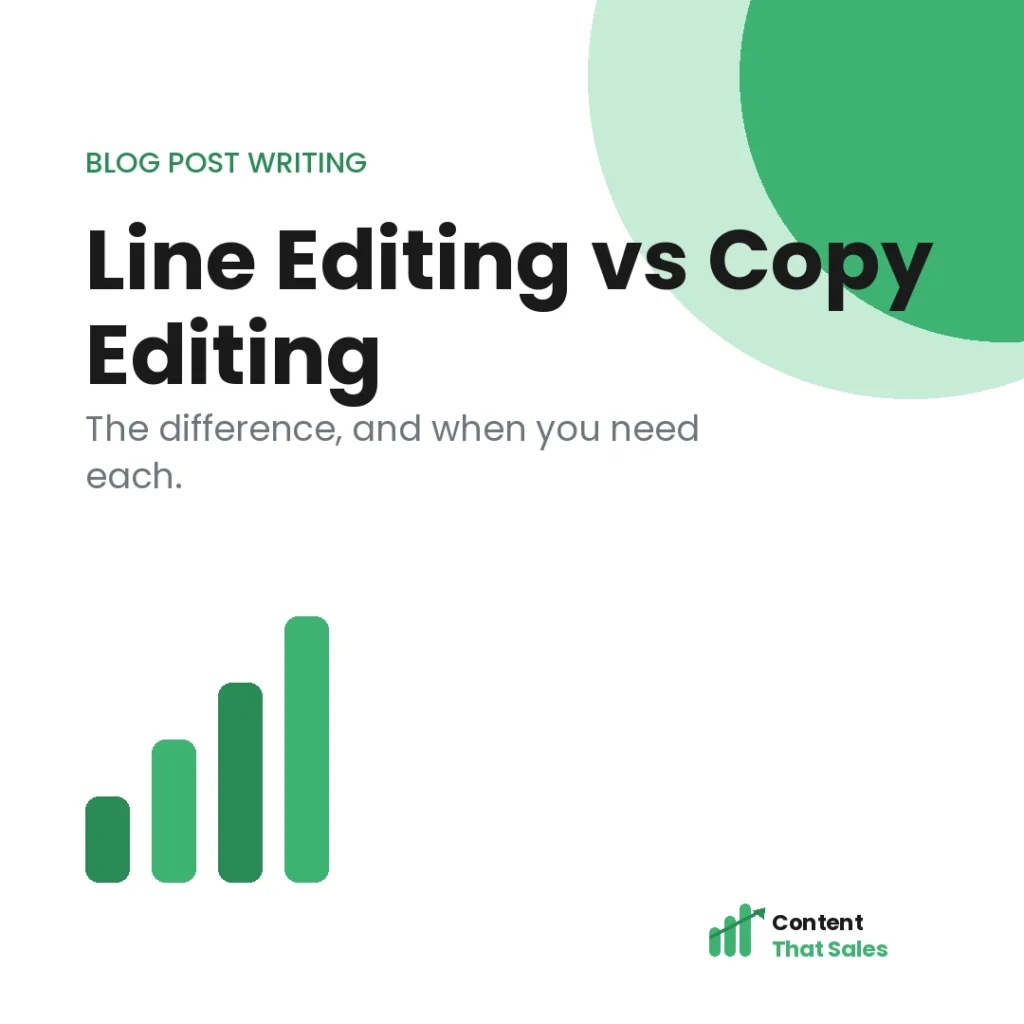 Line editing vs copy editing for blog posts