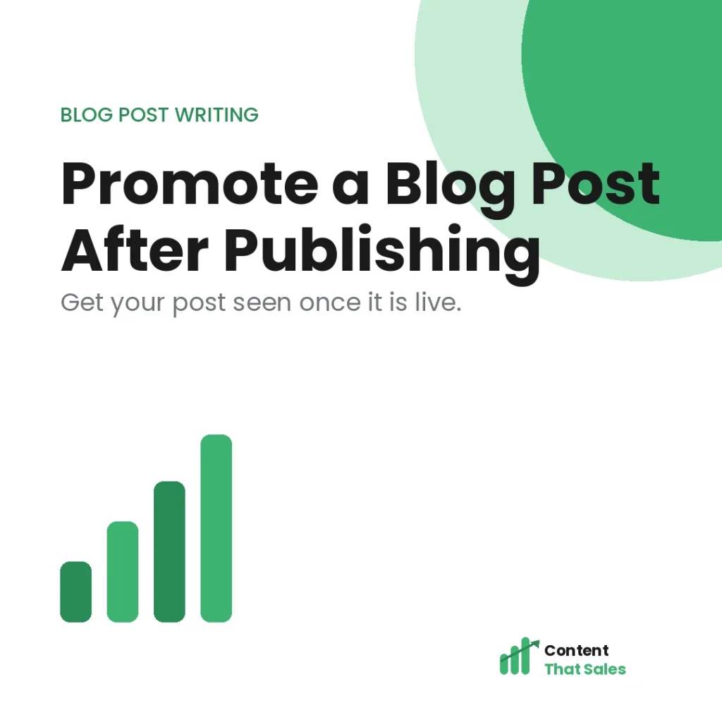 How to promote a blog post