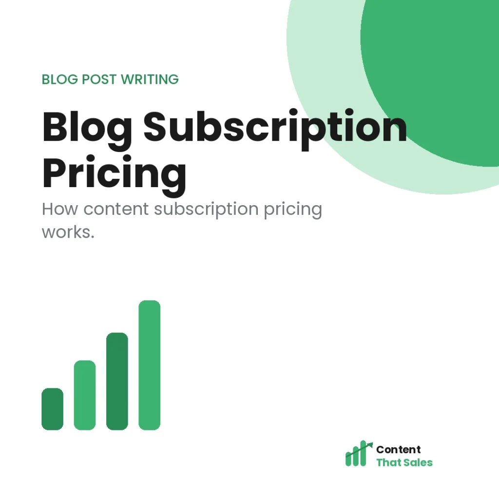 Blog subscription pricing how it works