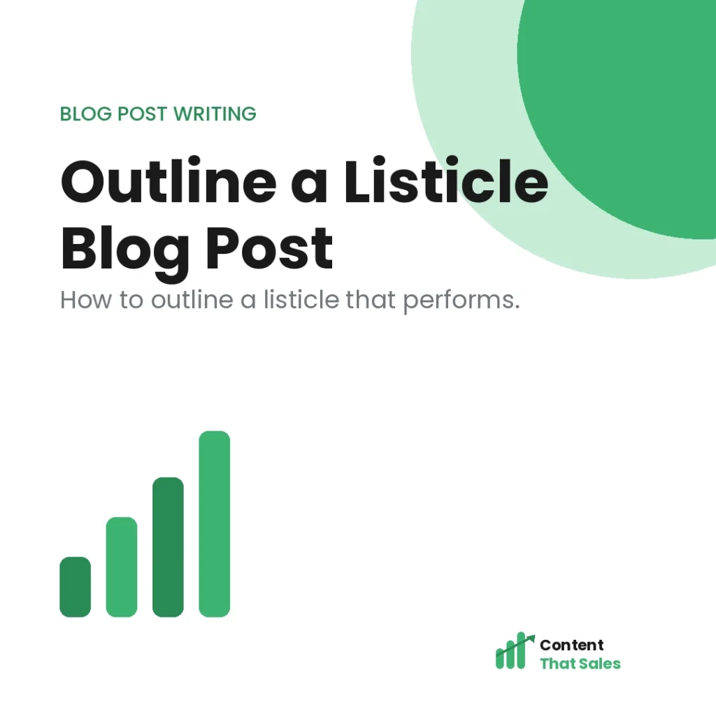 How to outline a listicle blog post