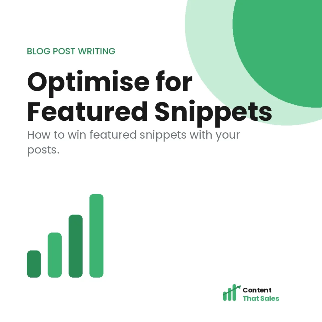 How to optimize a blog post for featured snippets