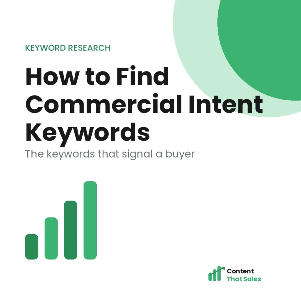 How to find commercial intent keywords