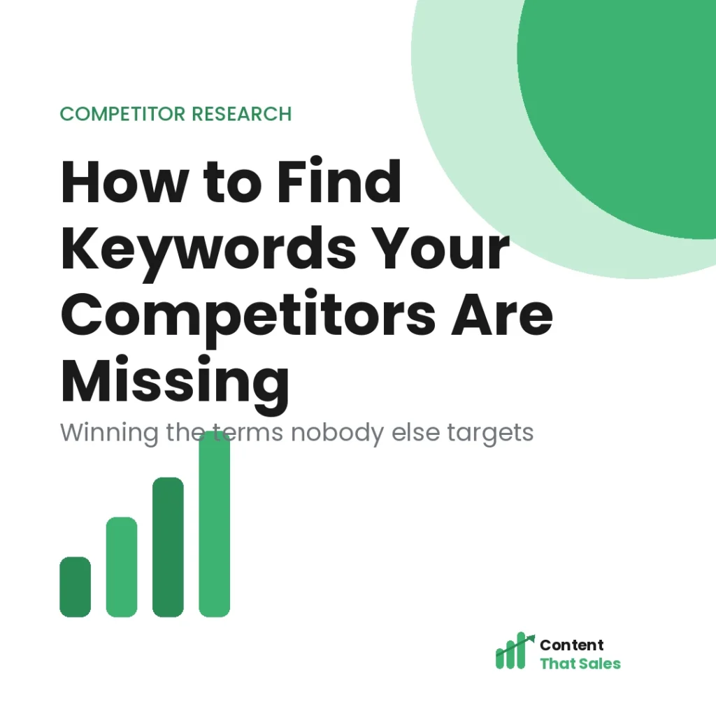 How to find keywords your competitors are missing