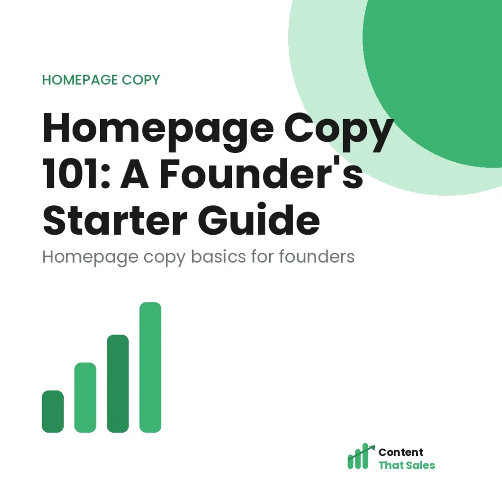 Homepage copy 101 a founder starter guide