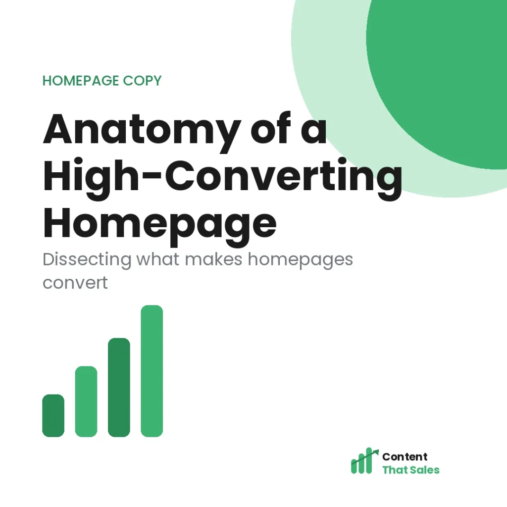 Anatomy of a high-converting homepage