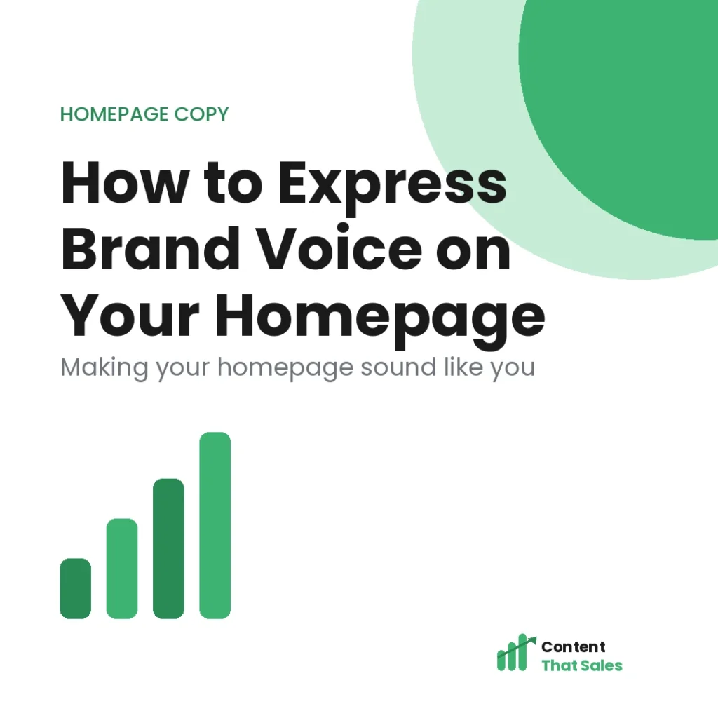 How to express your brand voice on your homepage