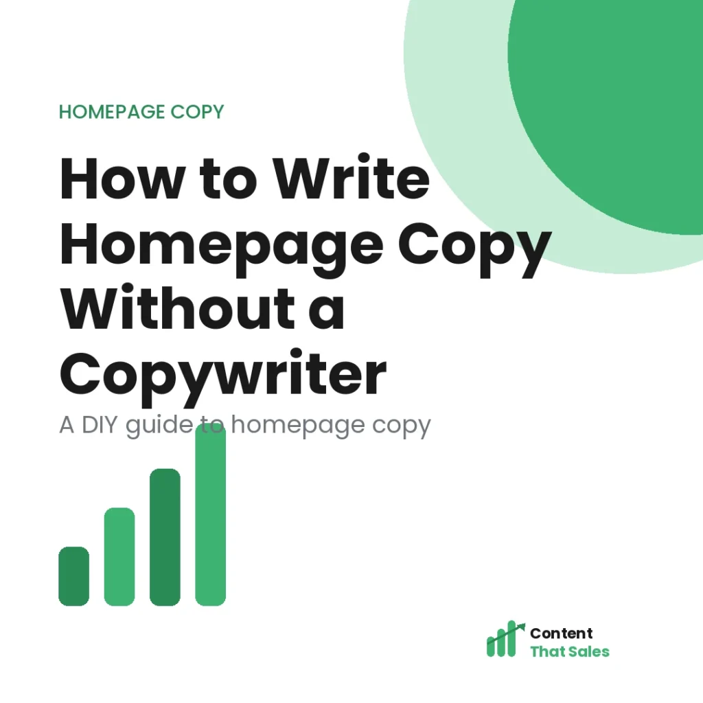 How to write homepage copy without a copywriter