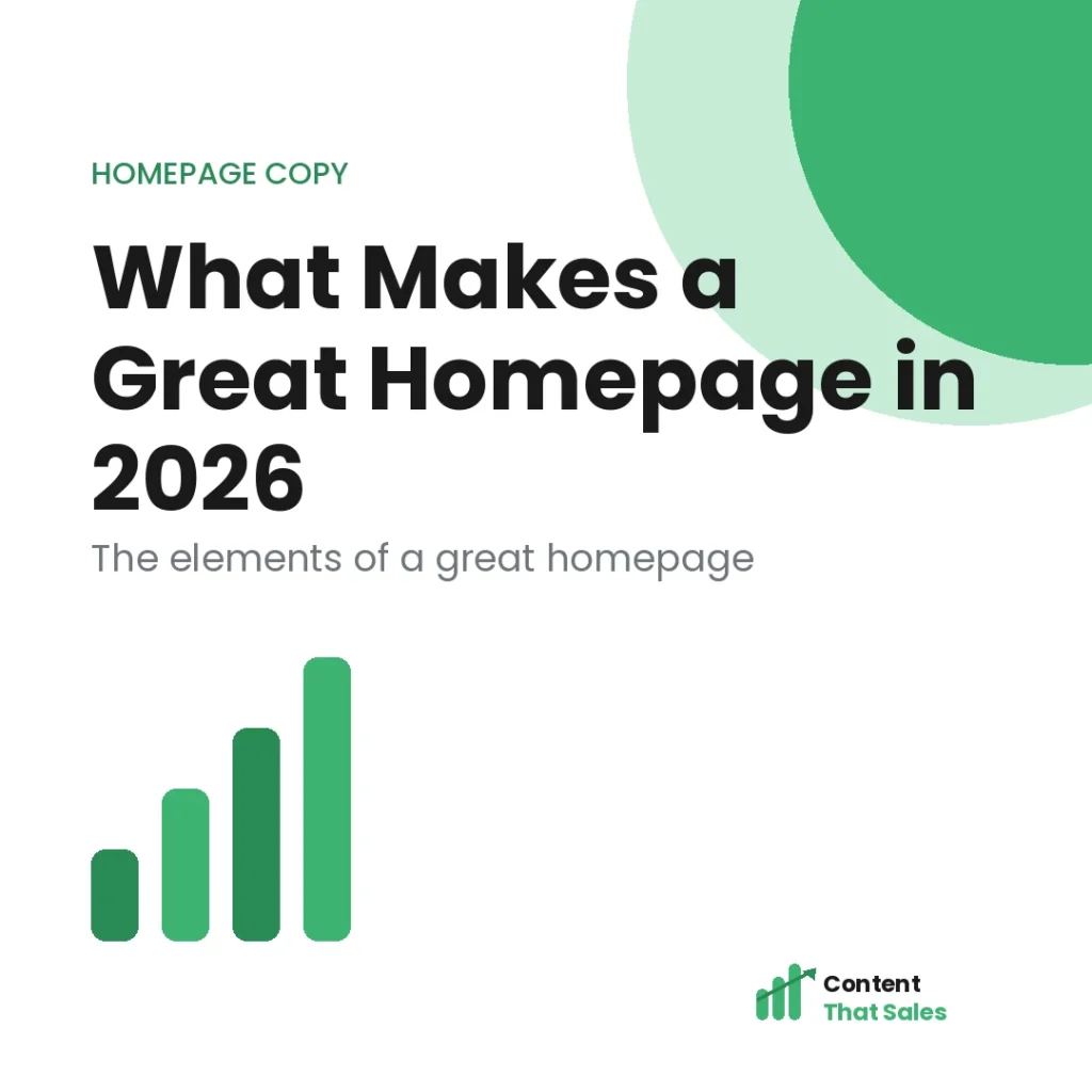 What makes a great homepage in 2026
