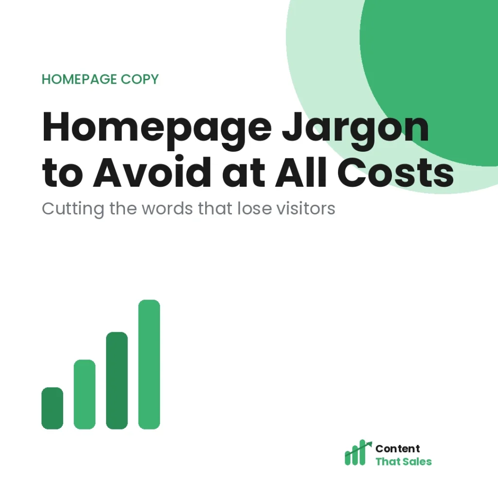 Homepage jargon to avoid at all costs