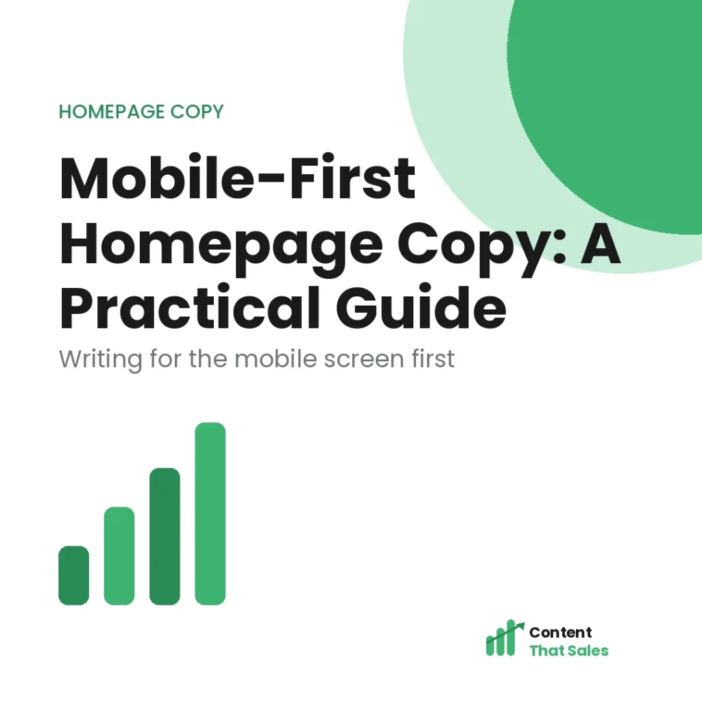 Mobile-first homepage copy for small screens