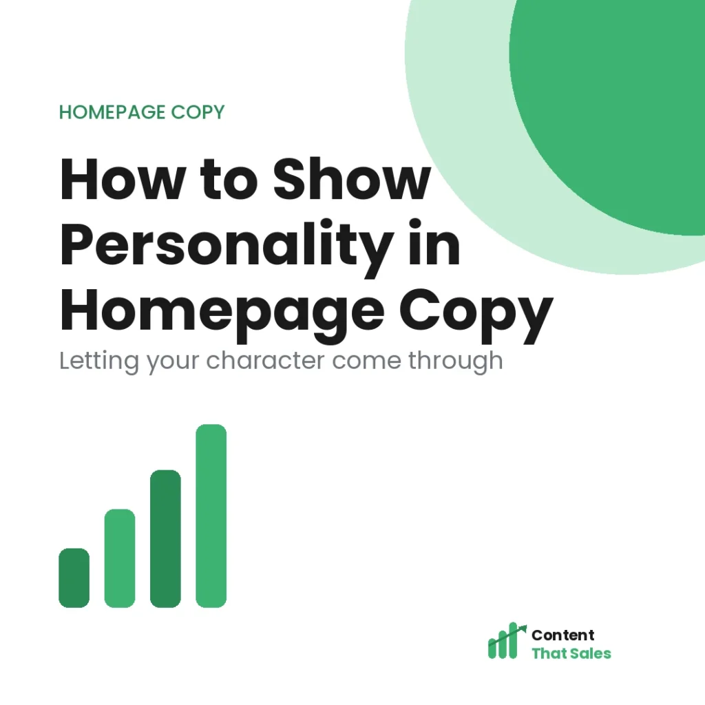 How to give your homepage personality