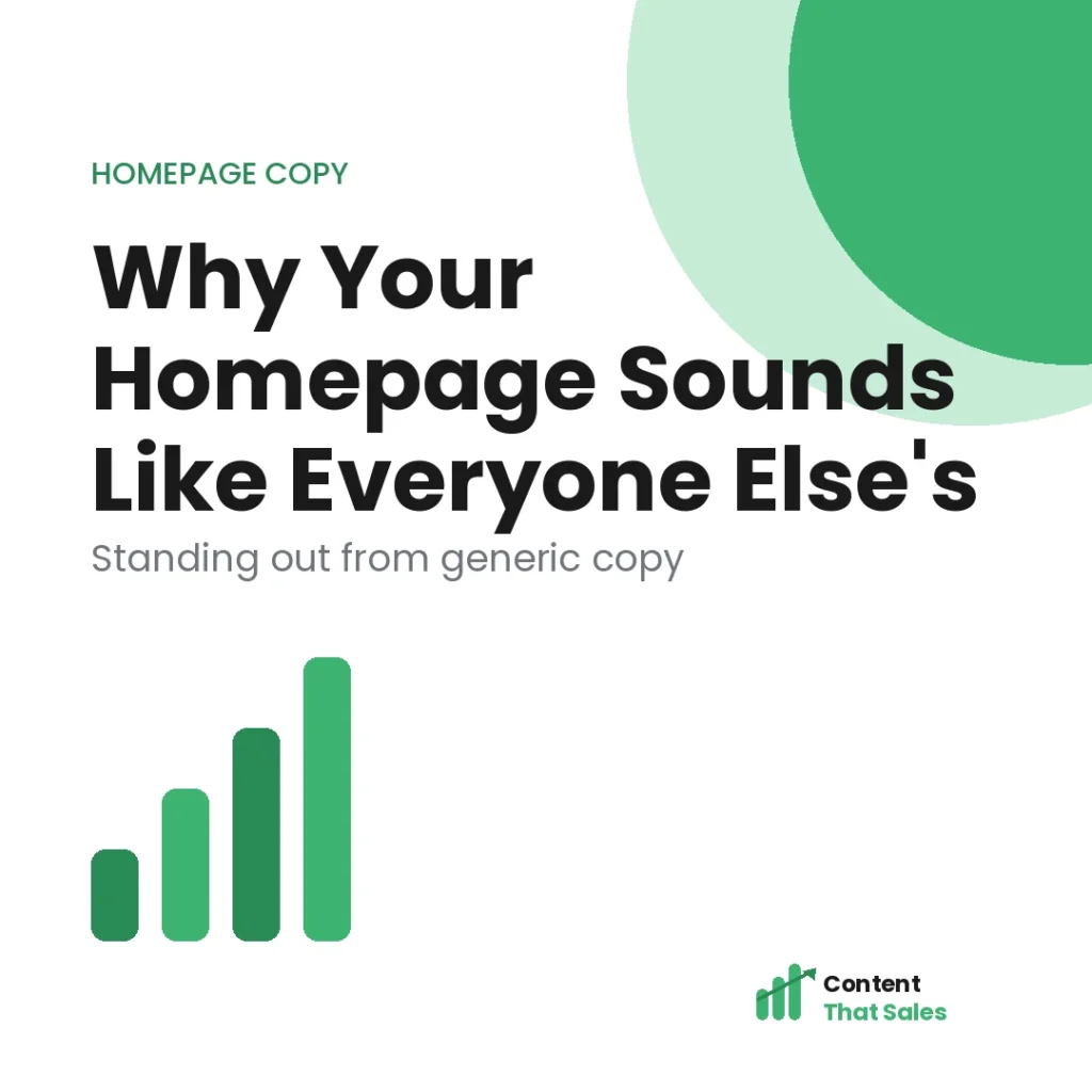 Why your homepage sounds like everyone elses