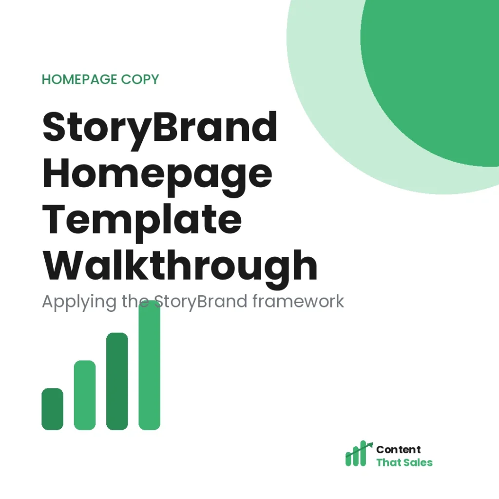 StoryBrand homepage template practical walkthrough