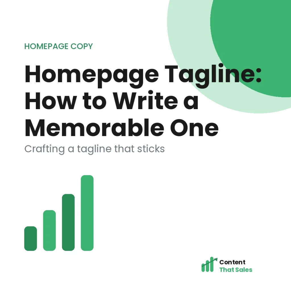 How to write a homepage tagline that sticks
