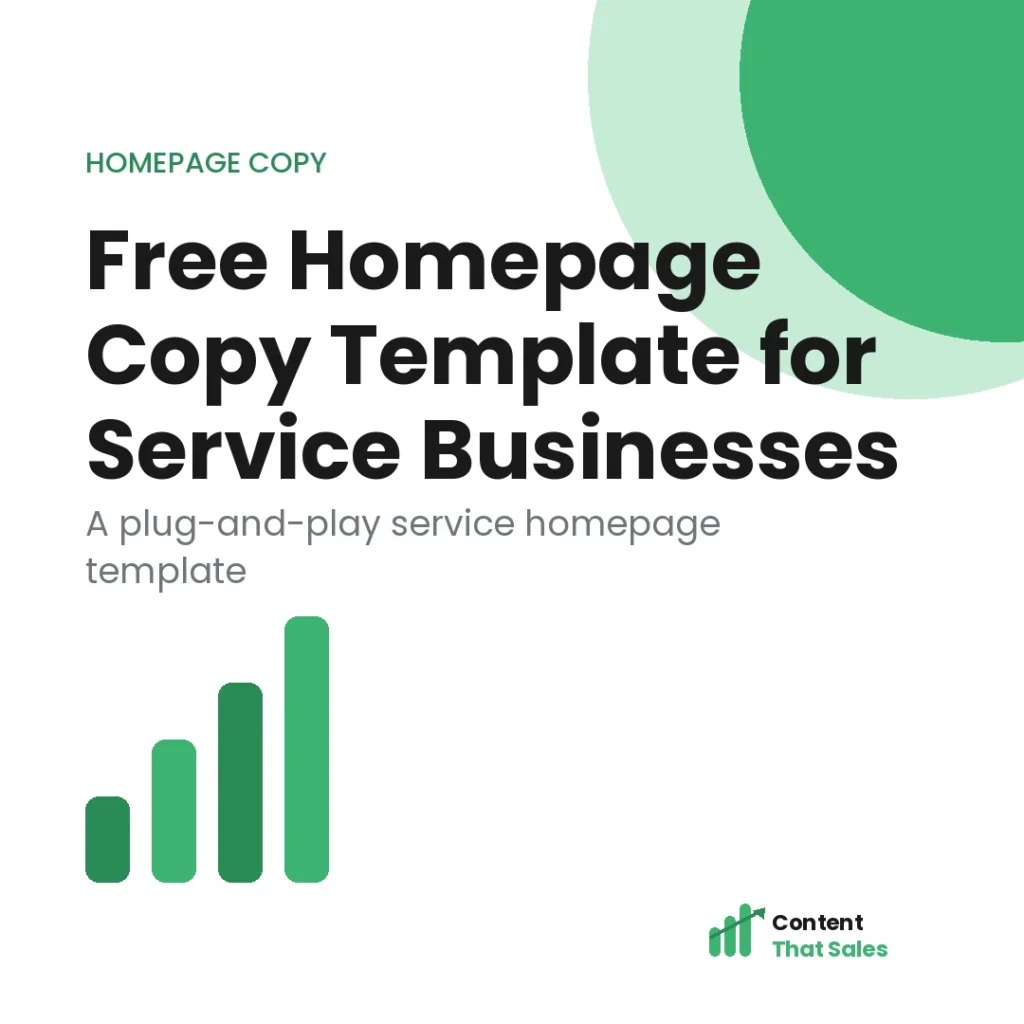 Free homepage copy template for service businesses