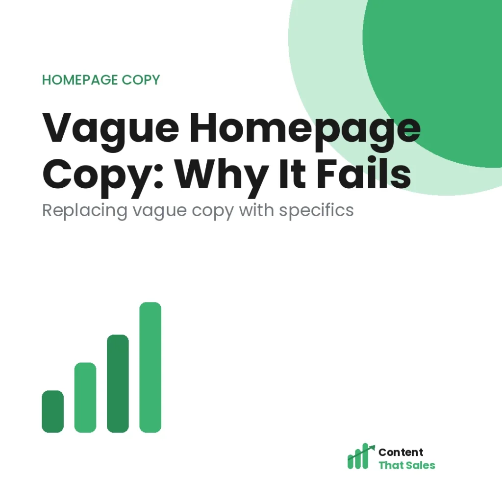Vague homepage copy why it fails and what to do instead