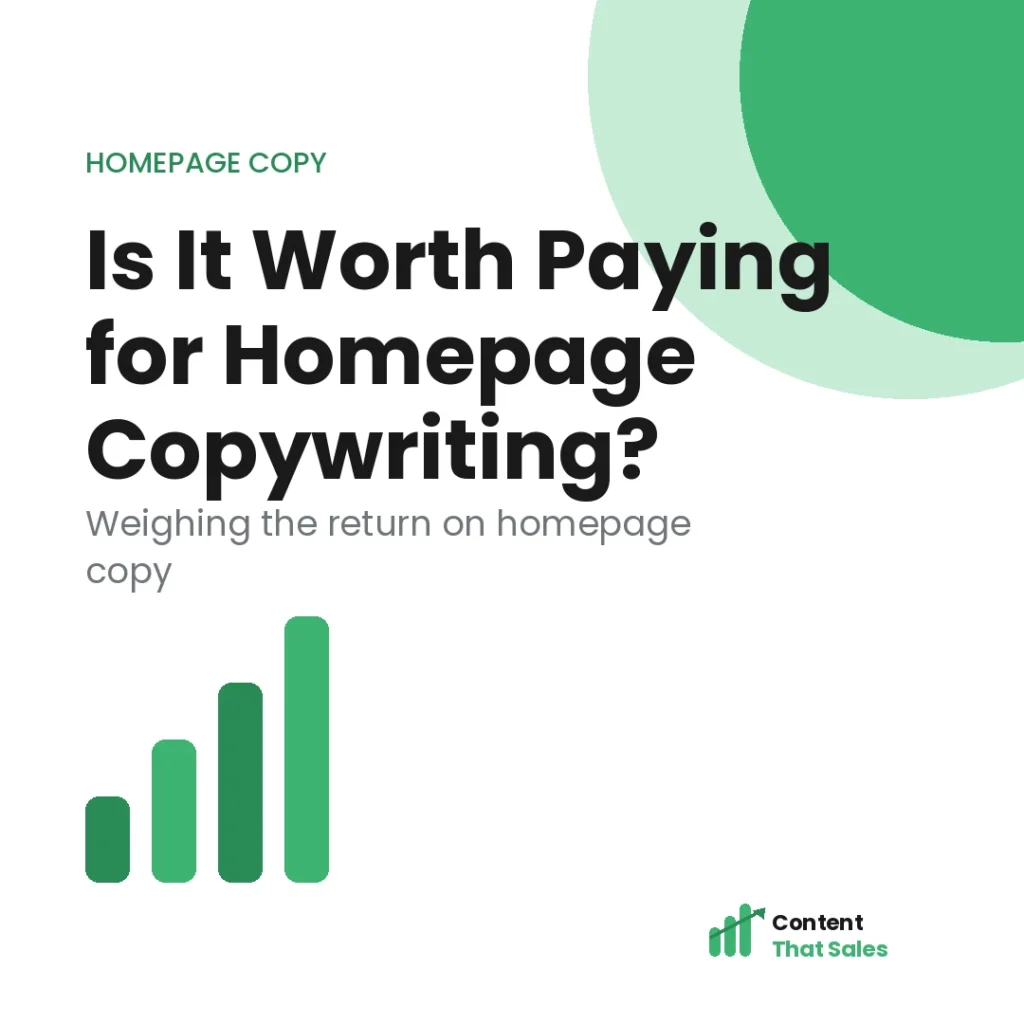 Is it worth paying for homepage copywriting