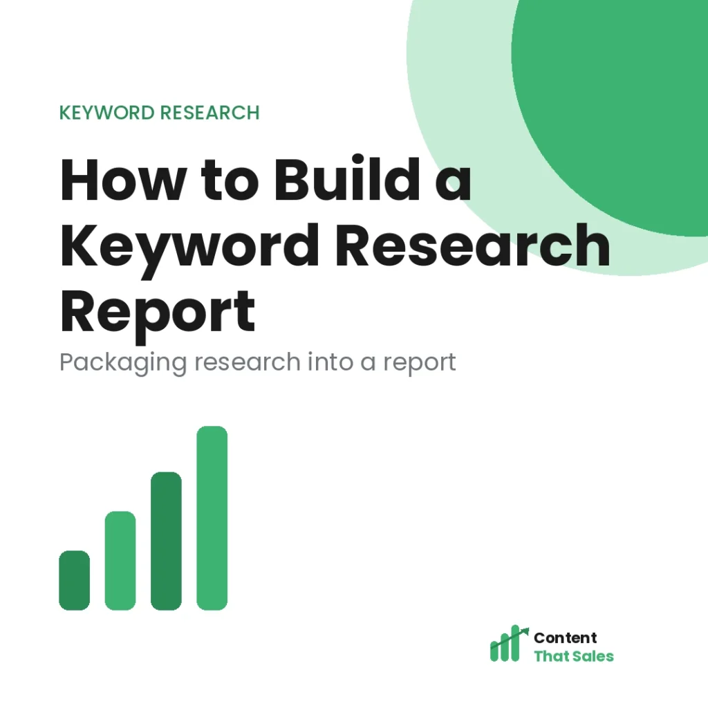 How to build a keyword research report