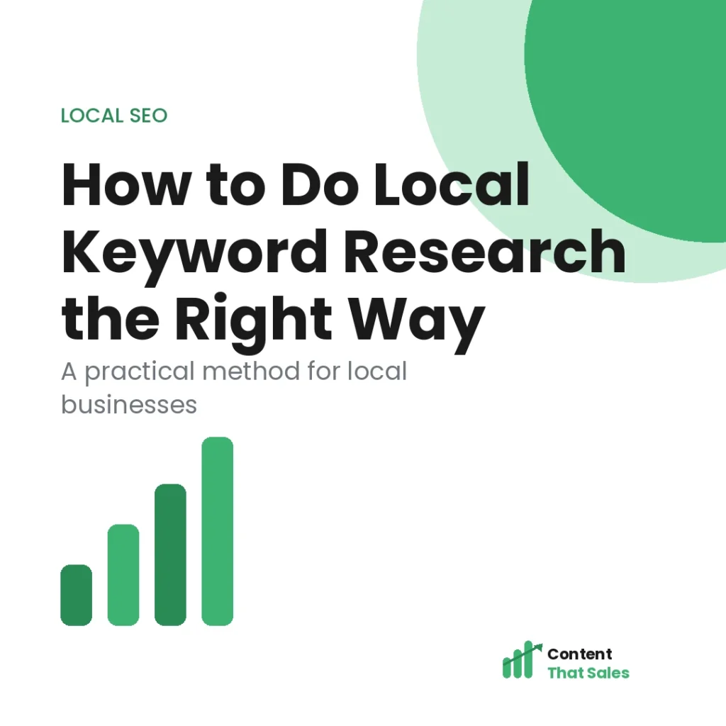 How to do local keyword research the right way