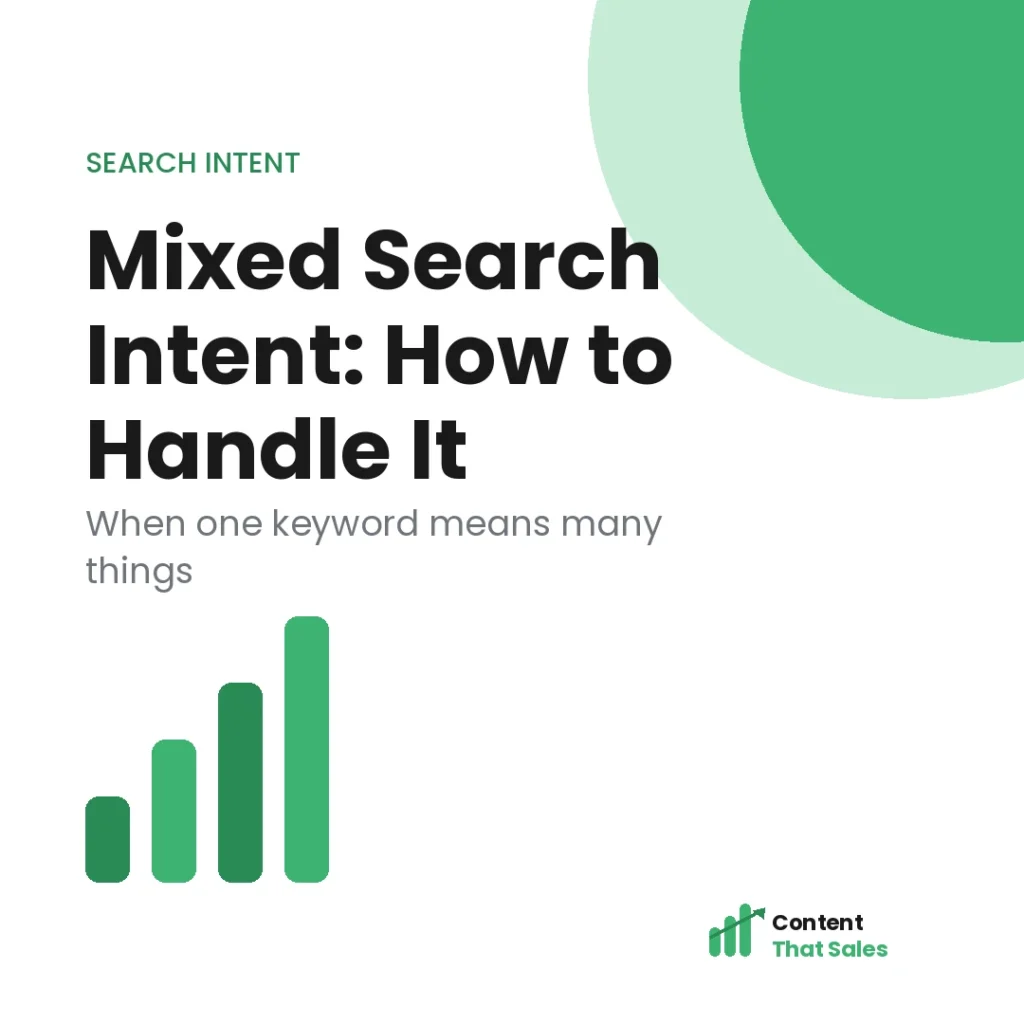 Mixed search intent and how to handle it
