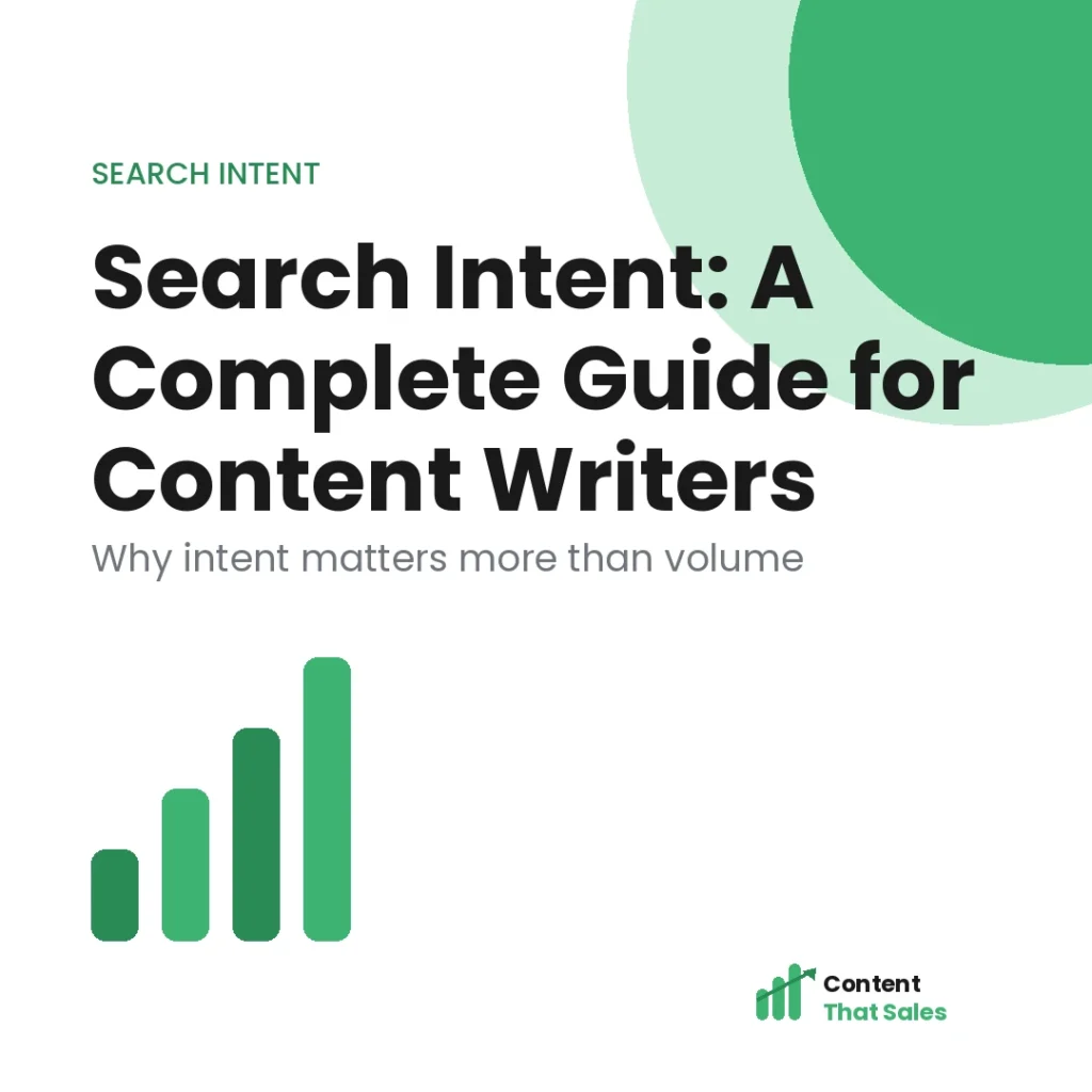 Search intent complete guide for content writers