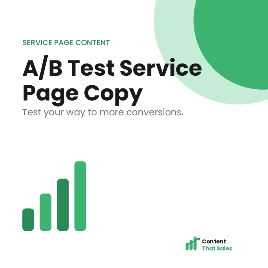 How to A/B test your service page for more conversions