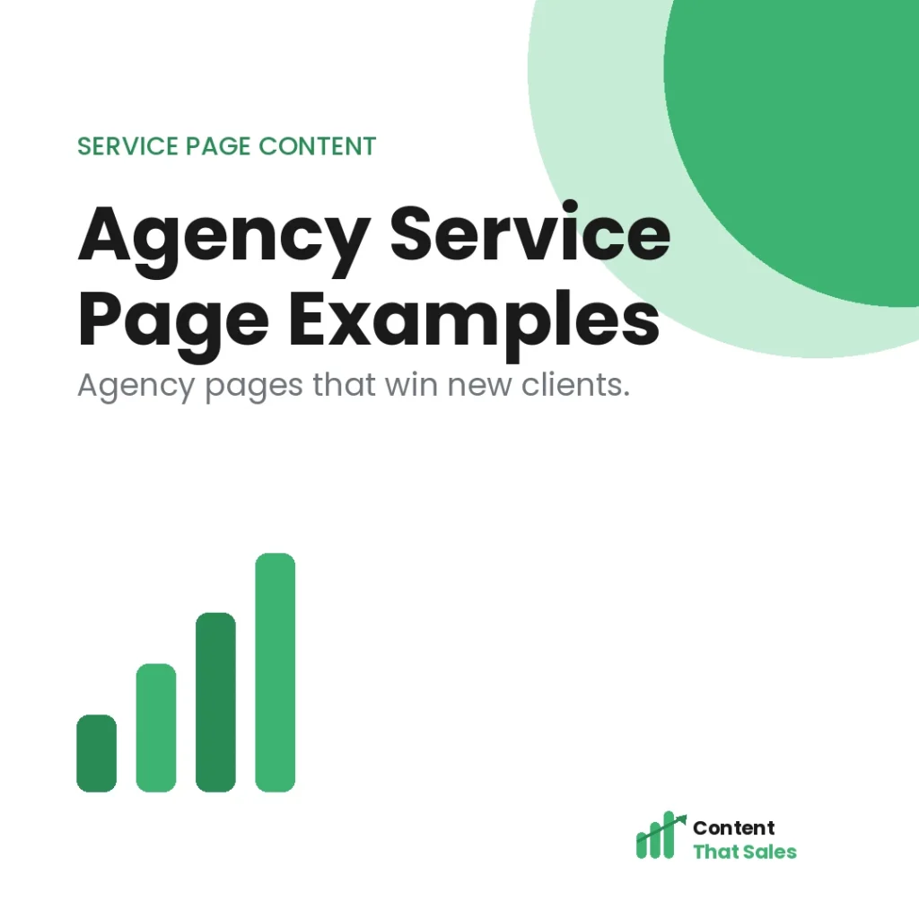 Agency service page examples that win clients
