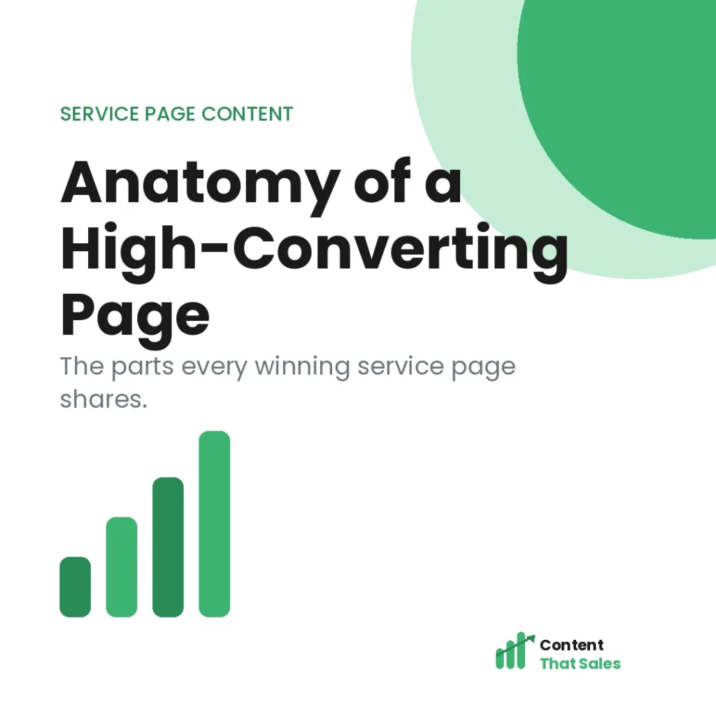 Anatomy of a high-converting service page