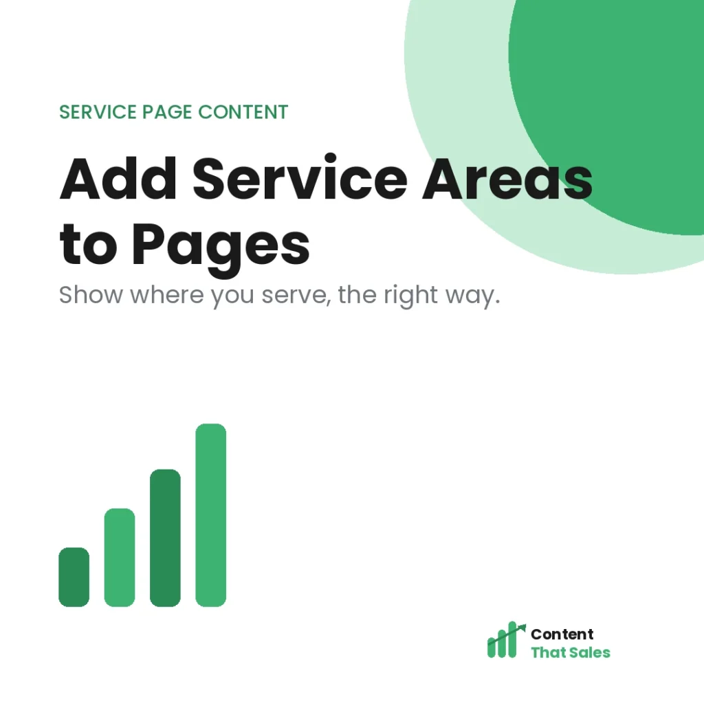 Service area pages how to build them for local SEO