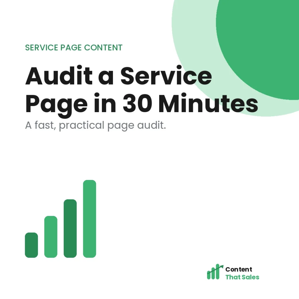 How to audit a service page a step by step guide